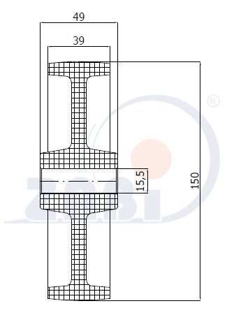 Teploodolné kolo samostatné 150mm