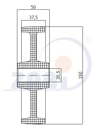 Teploodolné kolo samostatné 150mm