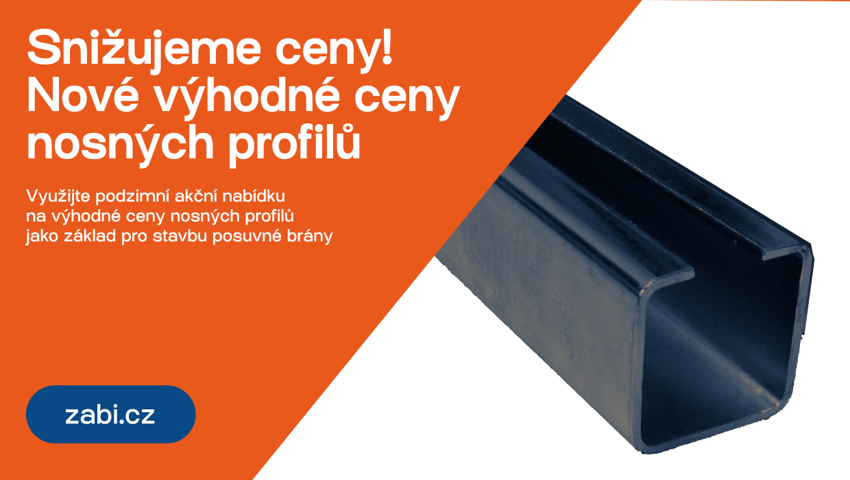 Banner - Nové ceny nosných profilů pro brány